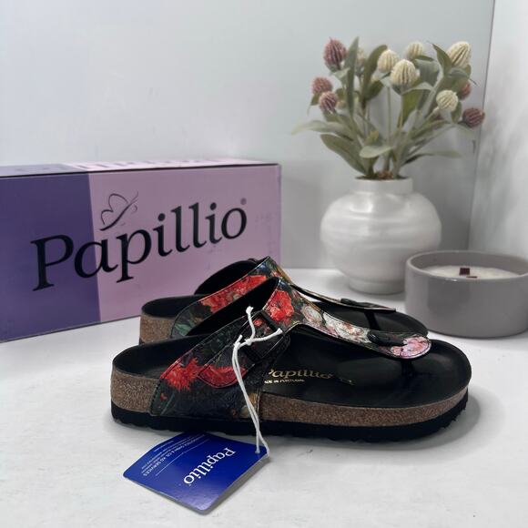Papillio by Birkenstock Gizeh Pap Sandal Floral Bouquet Women 4 NWB Regular Fit - Picture 4 of 10